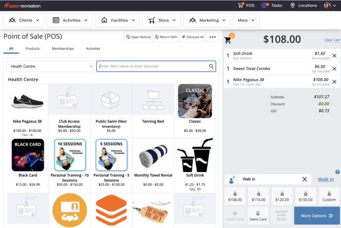 screenshot of Xplor Recreation